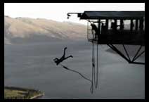 The Ledge Bungy Jump, Queenstown, New Zealand (Click for the wmv video)
